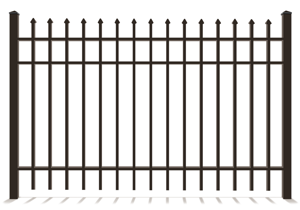 3 rail aluminum fence with spear tops in Baltimore Metro