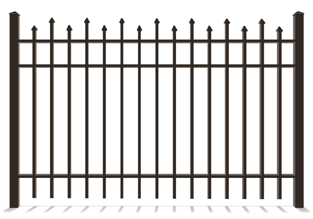Staggered aluminum picket fence in Baltimore Metro