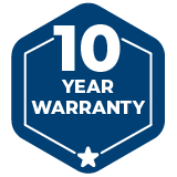 badge showing available fence warranty
